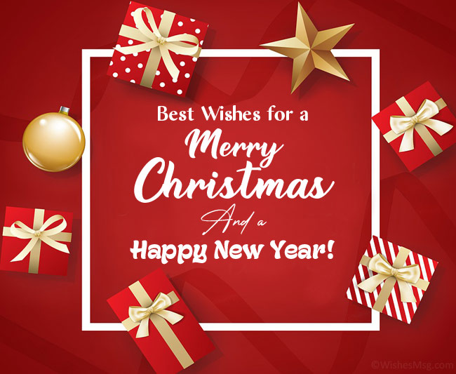Wishing you a merry Christmas and a happy new year filled with health, wealth, and joy.